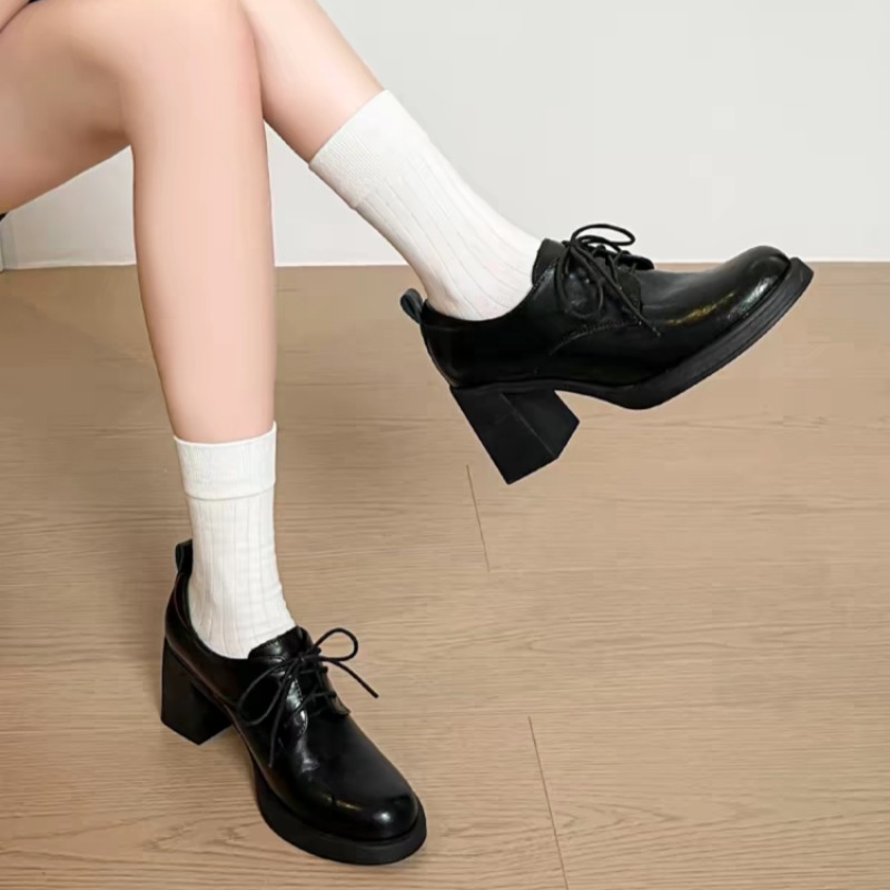 여성용 사각 앞코 레이스업 옥스퍼드 슈즈, 인조 가죽  - Oxford Lace Up Women 리뷰 및 가격