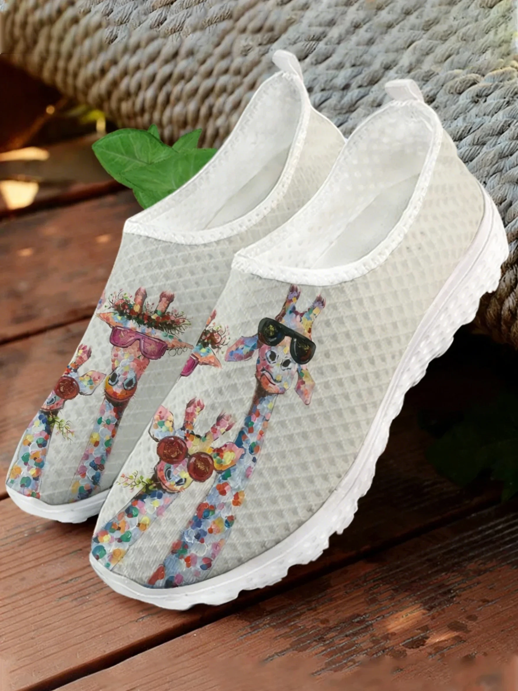 만화 기린 인쇄 메쉬 고품질 운동화 여성 남성 십대 캐 - Women Shoes Tennis 리뷰 및 가격
