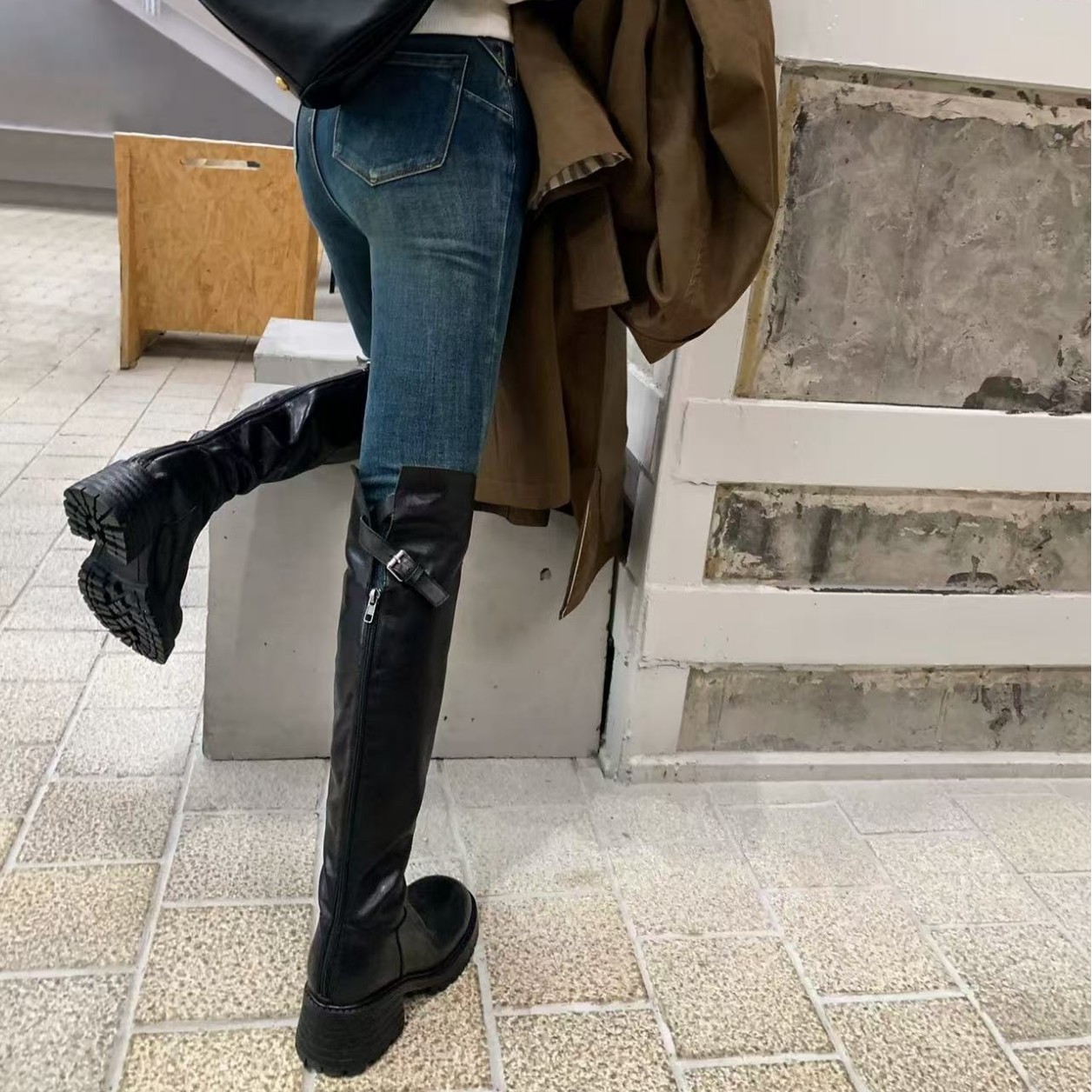 여성용 굵은 굽 하이힐 부츠 2026 겨울 신상 롱 레 - Sock Boot Women 리뷰 및 가격