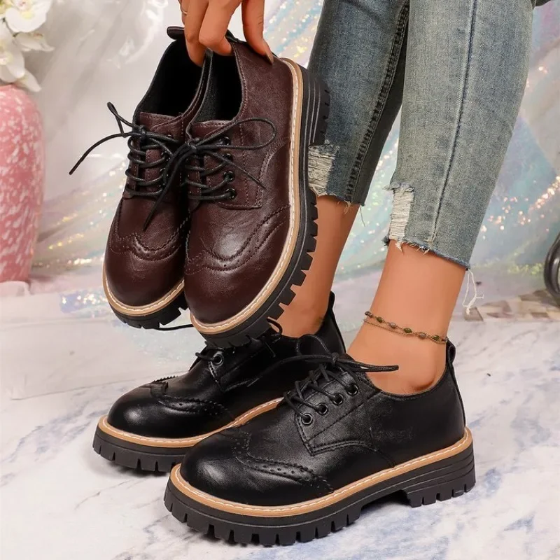 여성 클래식 플랫폼 옥스포드 슈즈 스티치 러그 솔 스무 - Oxford Lace Up Women 리뷰 및 가격